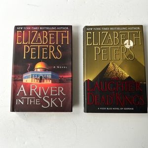 Elizabeth Peters Books, first edition, A River in the Sky, Laughter of Dead King